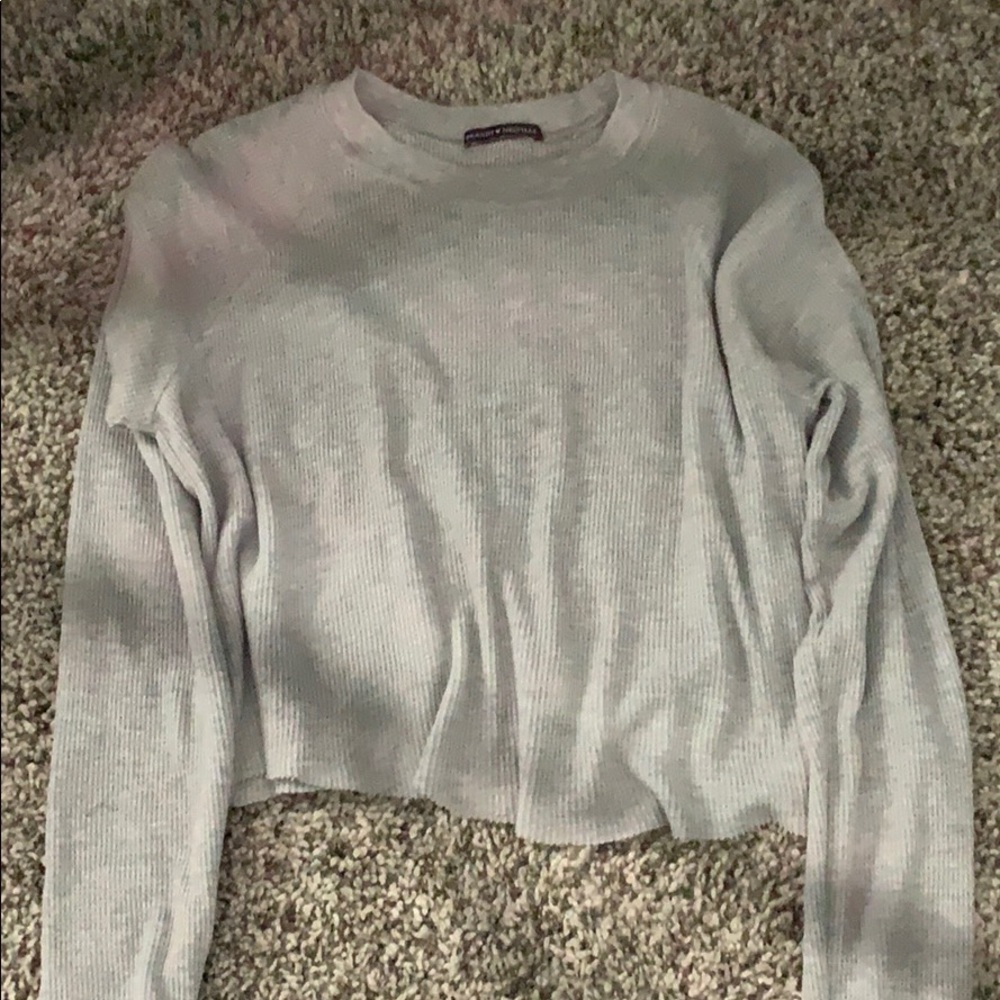 Brandy Melville One Size Grey Top Cropped